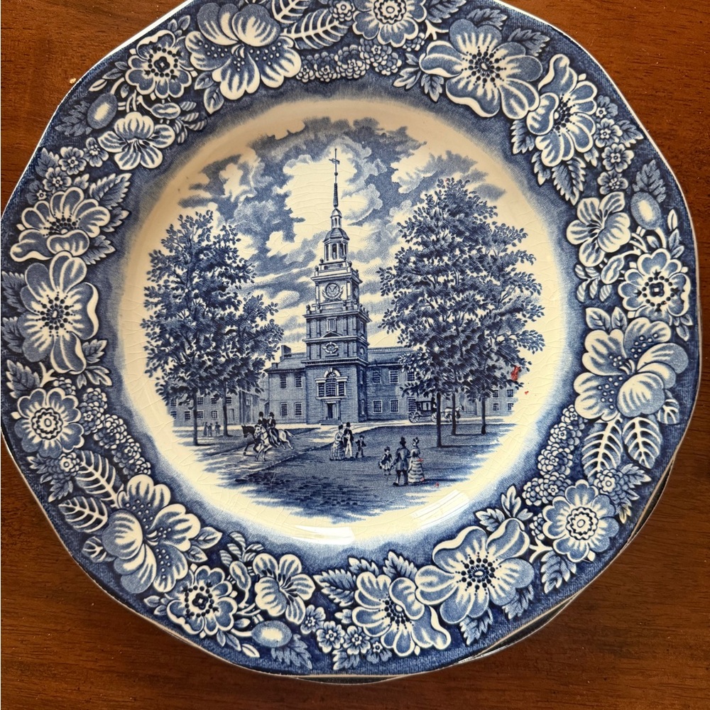 Liberty blue dinner plates